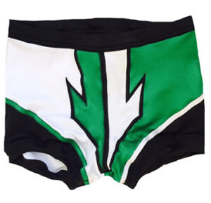 Green white arrow wrestling biker shorts