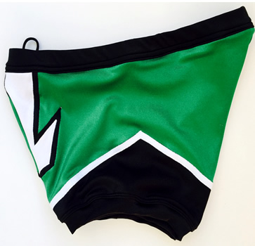 Green white arrow wrestling biker shorts