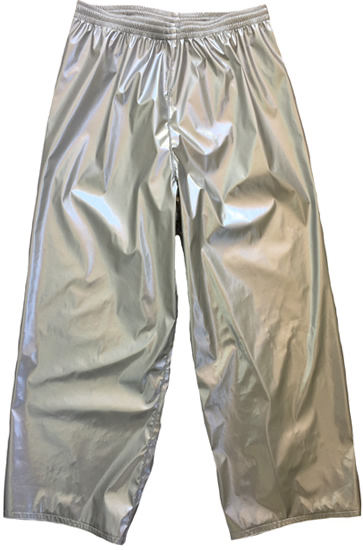 Solid silver wrestling baggy pants