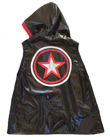 Wrestling hooded jacket red stars design