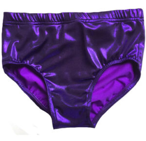 Solid shinny purple wrestling trunks