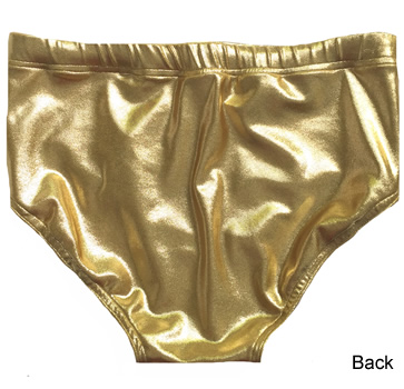 Solid shinny gold wrestling trunks