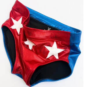 Pro Grade Wrestling patriotic Wrestling trunks tights gear