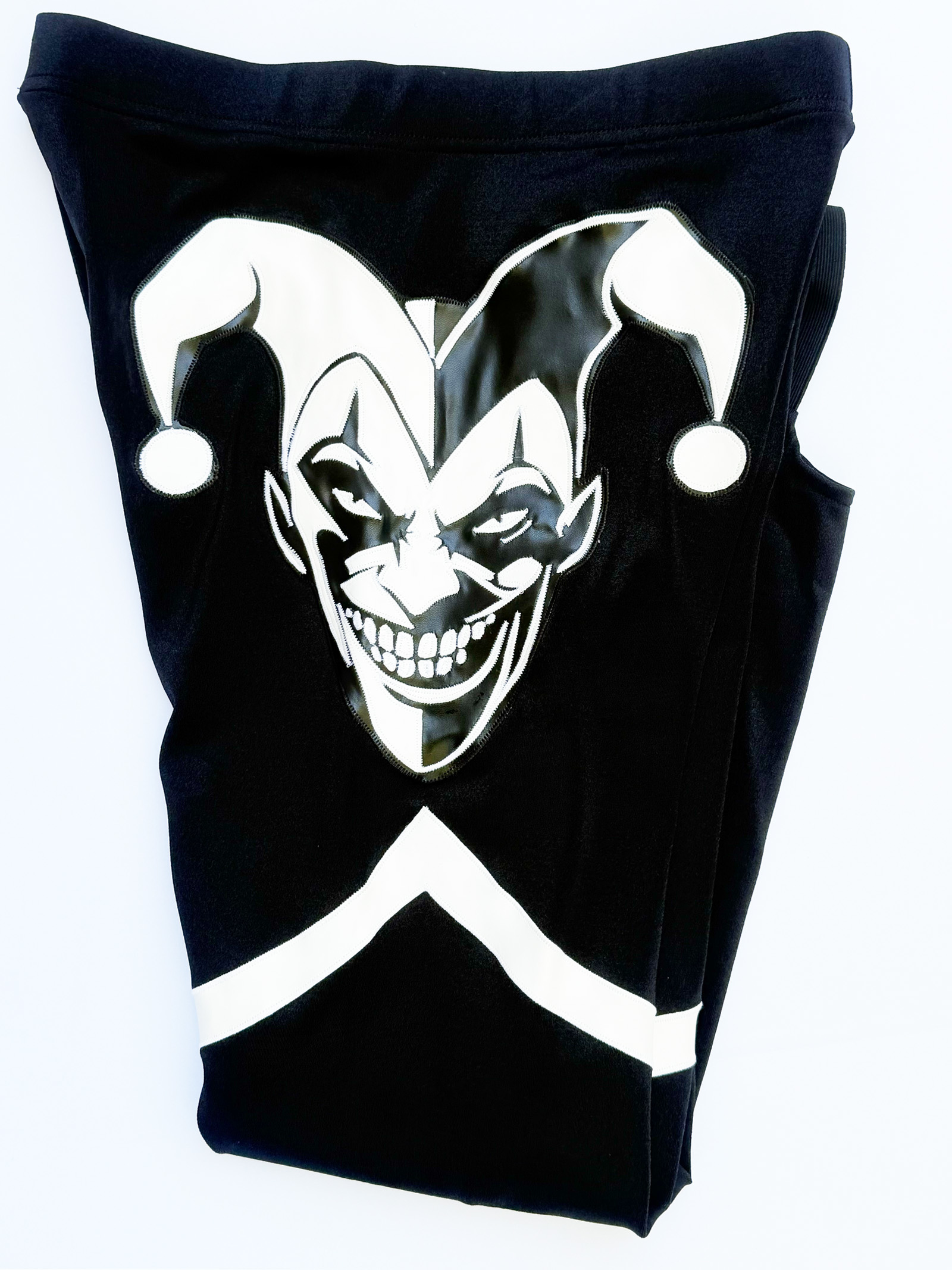 Pro wrestling tights Black & White Jester wrestlign gear - Image 3